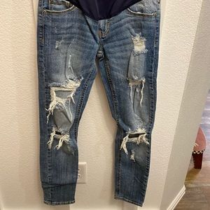 PinkBlush maternity ripped denim